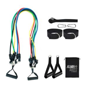Bandas Elásticas Alma Bikes Kit Elite 11 Piezas Combinables Multicolor Según Nivel De Resistencia